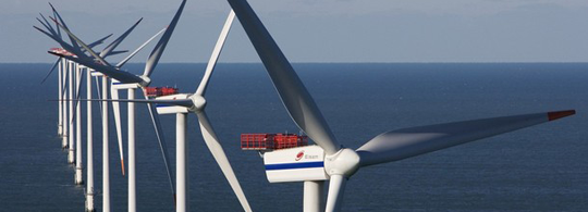 Twee grote windparken voor de kust